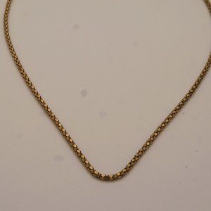 Vintage Danecraft Venetian Chain Link Sterling Silver Gold Plated Necklace  18"